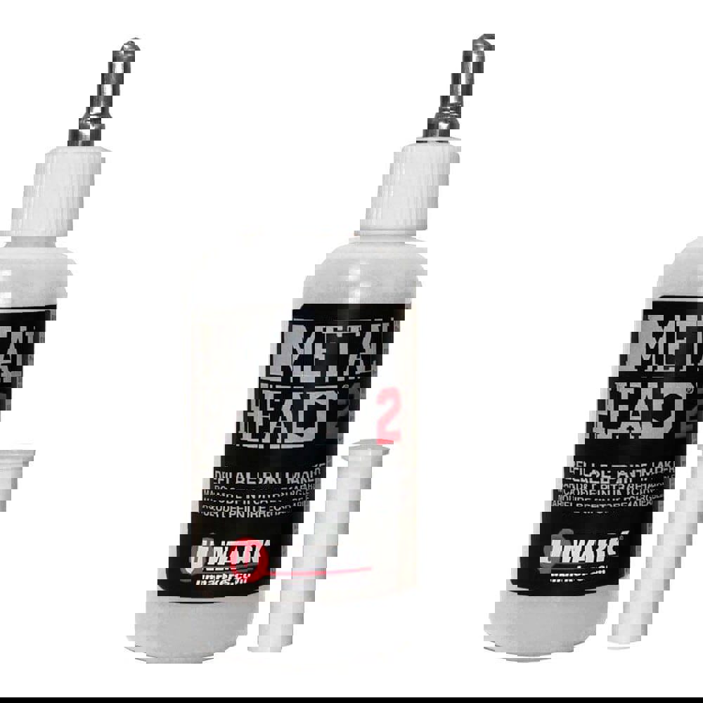 Markers & Paintsticks; Marker Type: Liquid Paint Marker; Tip Shape: Point; Color: White; Ink Type: Oil Base; Tip Type: Ball Point; For Use On: Concrete; Metal; Steel; Lumber; Stroke Width (Fractional Inch): 5/64; Minimum Temperature (C - 2 Decimals): -46.